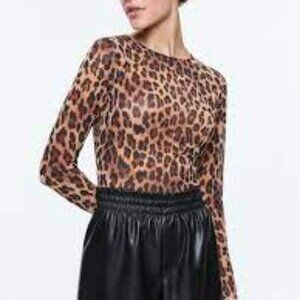 Alice + Olivia Leopard Print Blouse NWT